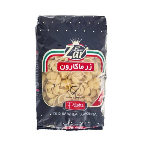ماکارونی فرمی شلز زرماکارون مقدار 500 گرم